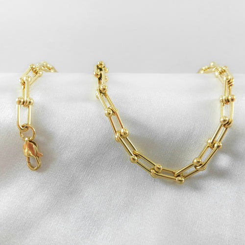 Cadena Ancla en Oro Laminado 18K Mujer