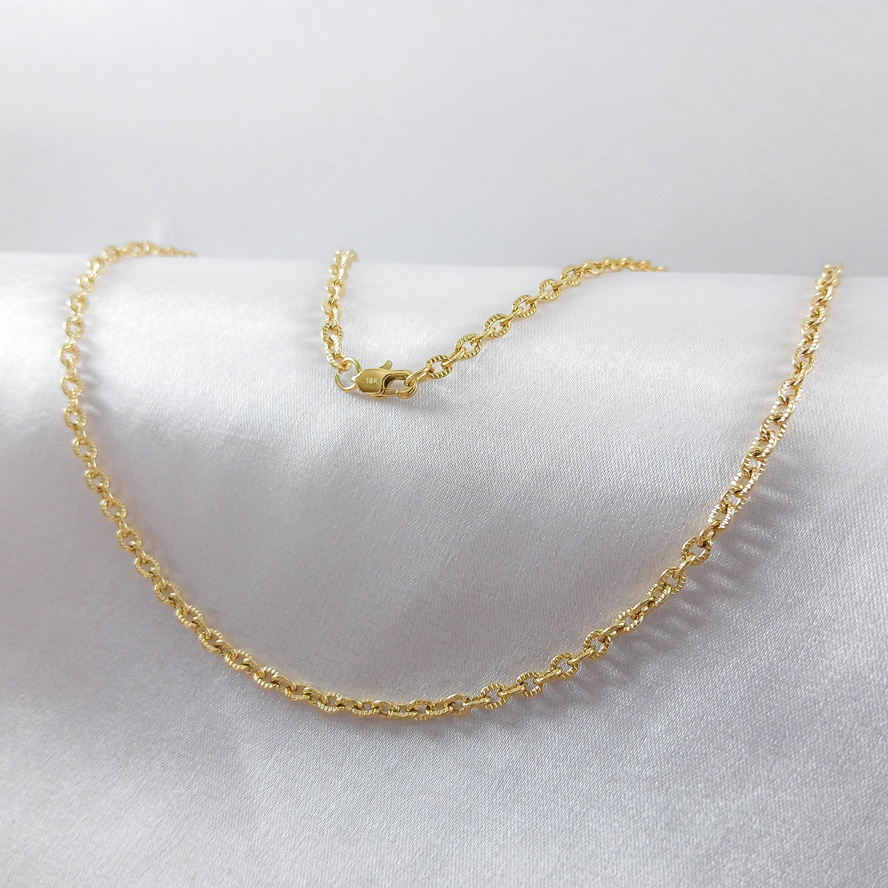 Cadena Ovalo en Oro Laminado 18K Mujer