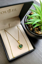 Cadena Singapur 45CM y dije Corazon Oro Laminado 18K